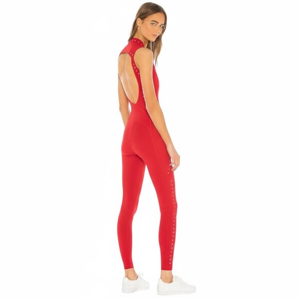 New Gigi C Hunter Jumpsuit Catsuit Red XS - Picture 1 of 7